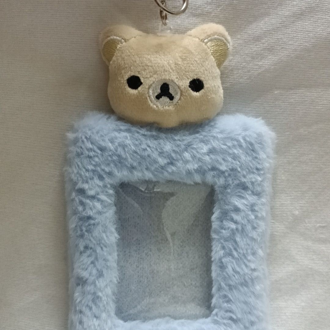 Cute ángel cerdo de peluche 3 pulgadas tarjeta de visualización tarjeta de estudiante colgante tarjeta de comida cubierta protectora