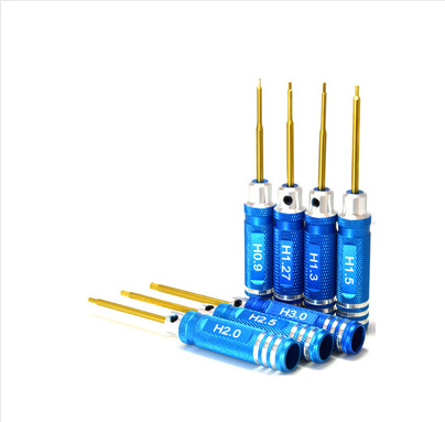 HSS高速钢内六角扳手螺丝刀工具0.9-1.3-1.5-2-2.5-3模型用批