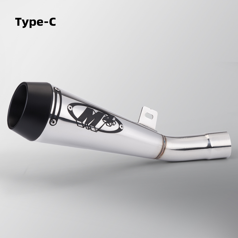 Suitable for ZX-6R motorcycle modified exhaust pipe stainless steel integrated mid-tail section special car straight up 09-24 years