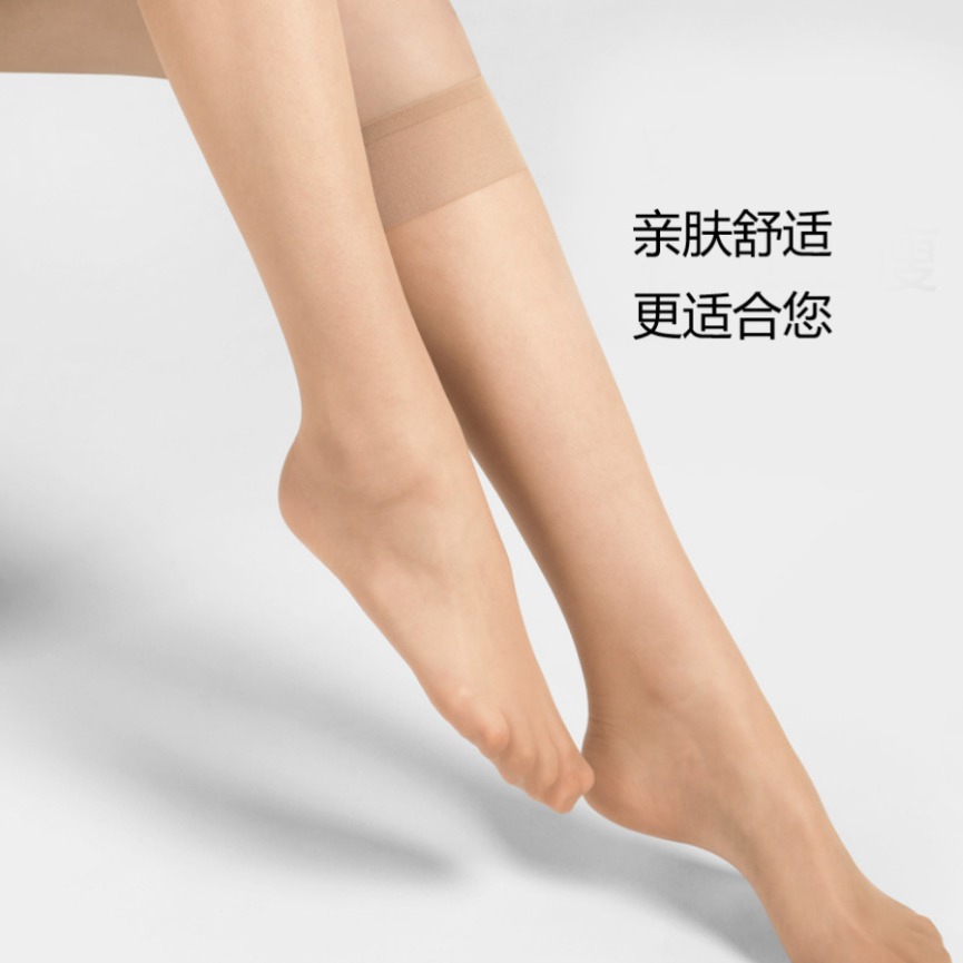 2024 medias de verano calcetines de tres huesos para mujer calcetines de tubo medio fino color carne negro tubo medio calcetines de tubo simple ventas directas de fábrica