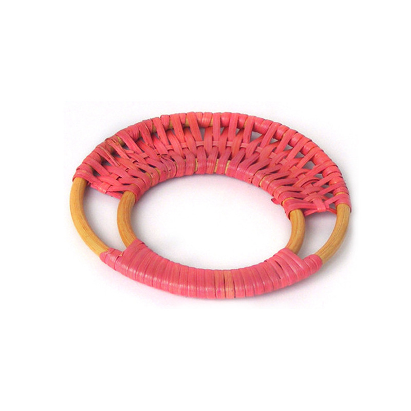 Manija Doble de Ratán/Bambú — Accesorio para Bolsos y Carteras