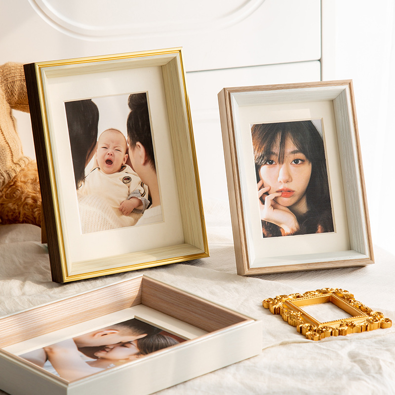 Ps Photo Frame Display Stand for Printing Photos 5X6.7 Inches 8inch 10inch A4 Album High-End Empty Frame Desktop Decoration