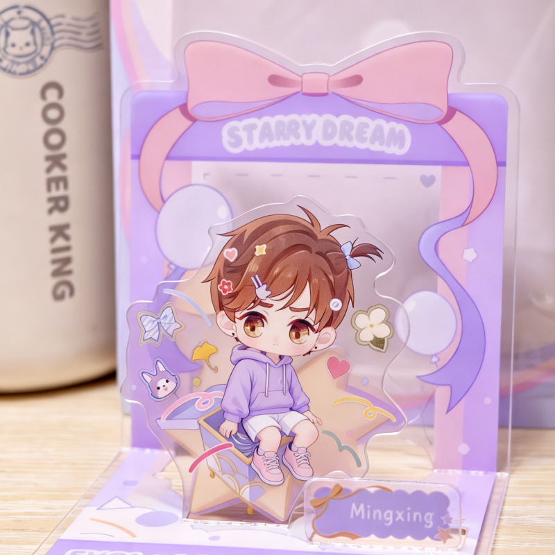 Nacisen Bubble Balloon PVC 3D Transparent Card Customized Gumei Polaroid Small Card Ornament Celebrity Photo Card Support