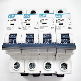 South Korea Ls Electric Mcb New La63H 1P+N 3P+N C Type D Type Miniature Circuit Breaker