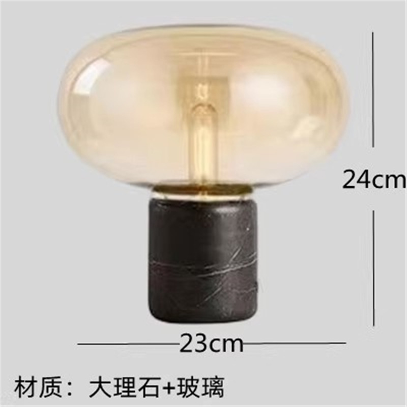 クリエイティブデザイン北欧シンプルで豪華な電気スタンド寝室ベッドヘッドランプ感リビング装飾ガラス|undefined