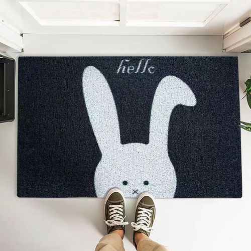 Wire circle cartoon home entrance door mat carpet anti-slip door mat cat door mat anti-slip can be cut