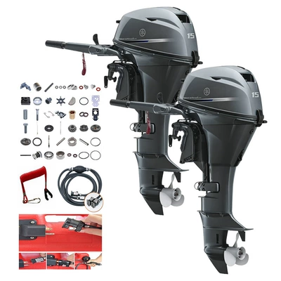 Motorcycle engine and accessories, dual-purpose starting system for boats
