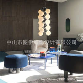 北欧简约卧室主厅葡萄吊灯复古民宿ins风餐厅灯创意个性吧台吊灯