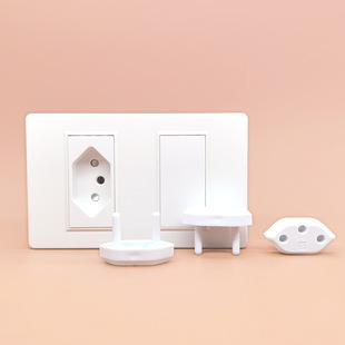 Cross-Border Swiss Brazilian Kidsren's Safety Products Anti-Shock Socket Protective Cover 2-Phase 2-Hole Power Socket Protective Cover