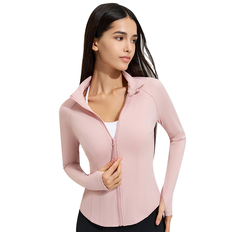 Sports travel yoga clothing, jacket, quick dry long-sleeve for gym, slim fit, sun protection, for running 5