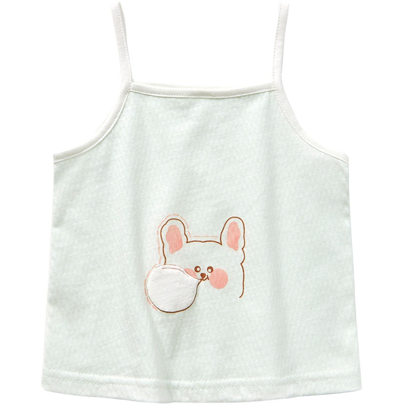 Camiseta sin mangas de algodón fino para niñas de 1 a 3 años.