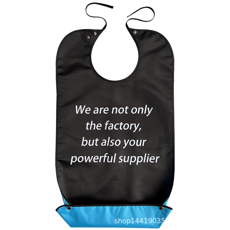 Fábrica de suministro transfronterizo para los ancianos comiendo babero adulto babero para los ancianos delantal de alimentación a prueba de agua