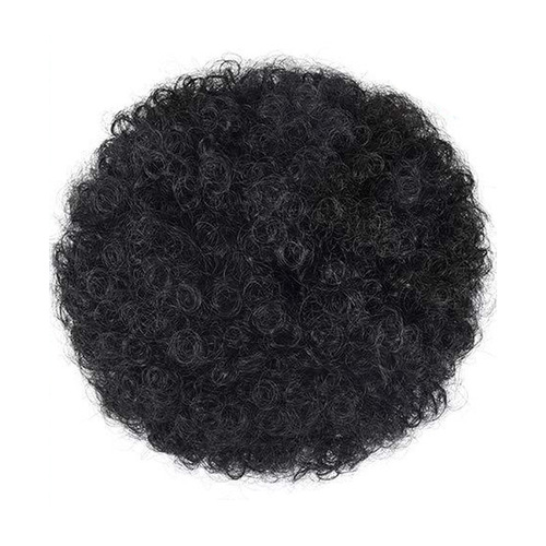 African black afro wig hair bag fluffy flower bud ball head high temperature silk wig flower bud slightly curly hair bag