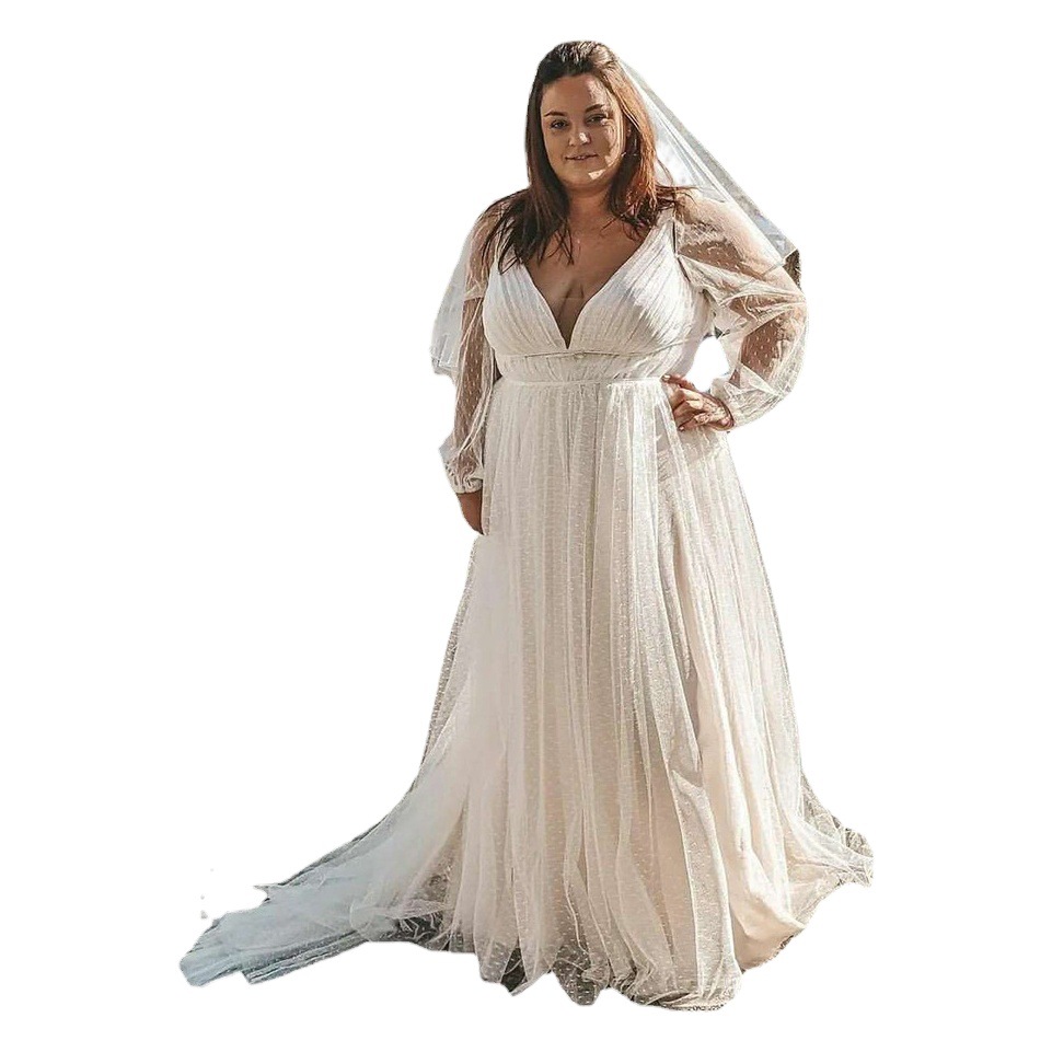 Y9270 Otoño 2025 Nuevo vestido largo acampanado con cuello en V profundo, estilo europeo y americano, para maternidad, talla grande, moda femenina.