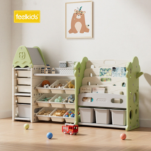 Home Children's Toy Storage Rack Large Capacity Multi-layer Shelf Storage Cabinet Baby Toys Multi-function Organizing Cabinet