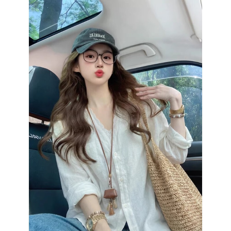 Lace Lightweight Sun-Protective Cardigan Long-Sleeve Shirt for Women, Spring Niche Style, Age-Reducing, Slimming, High-End Feel, Top Jacket