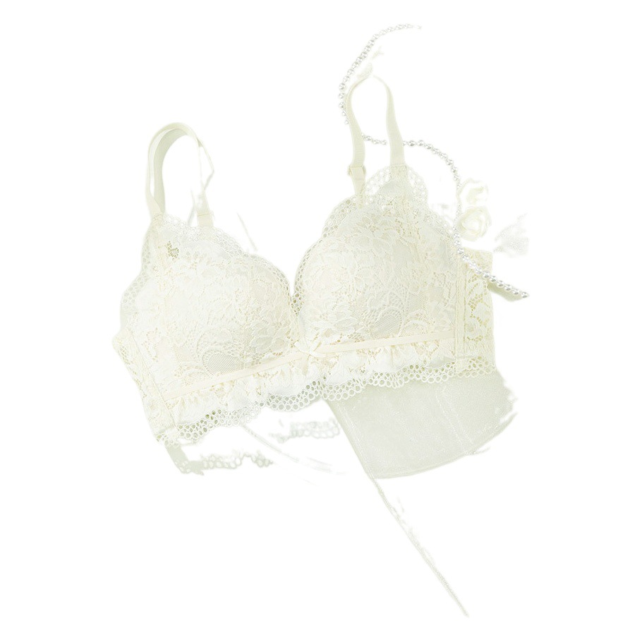 2102 ropa interior de las mujeres pequeño pecho grande push up puro deseo no anillo de acero colección de mama ropa interior de encaje lindo sujetador traje