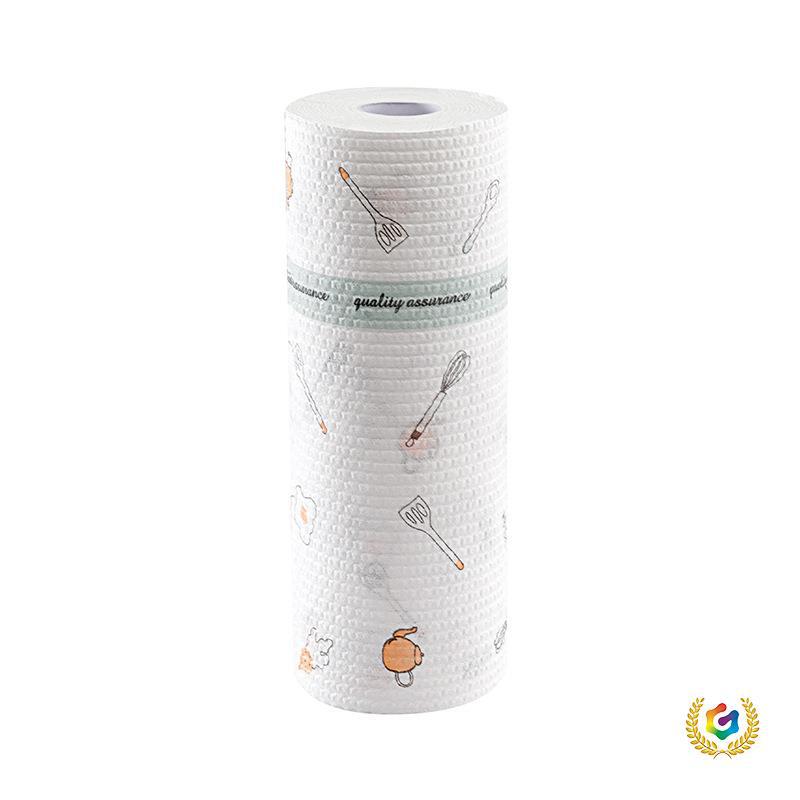 absorción de agua, absorción de aceite, espesar papel de cocina seco y húmedo de doble uso lavable cocina toallas perezosas desechables image 5