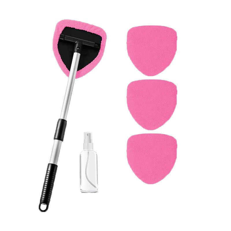 조합 2 (4): 핑크색 천 커버 4개 + 오각형 플라스틱 부품 1세트 + 분무기 1개