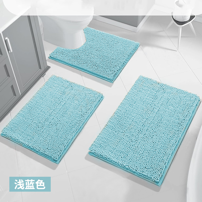 Transfronterizos dedicados al baño inodoro esterilla de piso de tres piezas conjunto de esterilla antideslizante de puerta de inodoro doméstico esterilla de absorción de agua