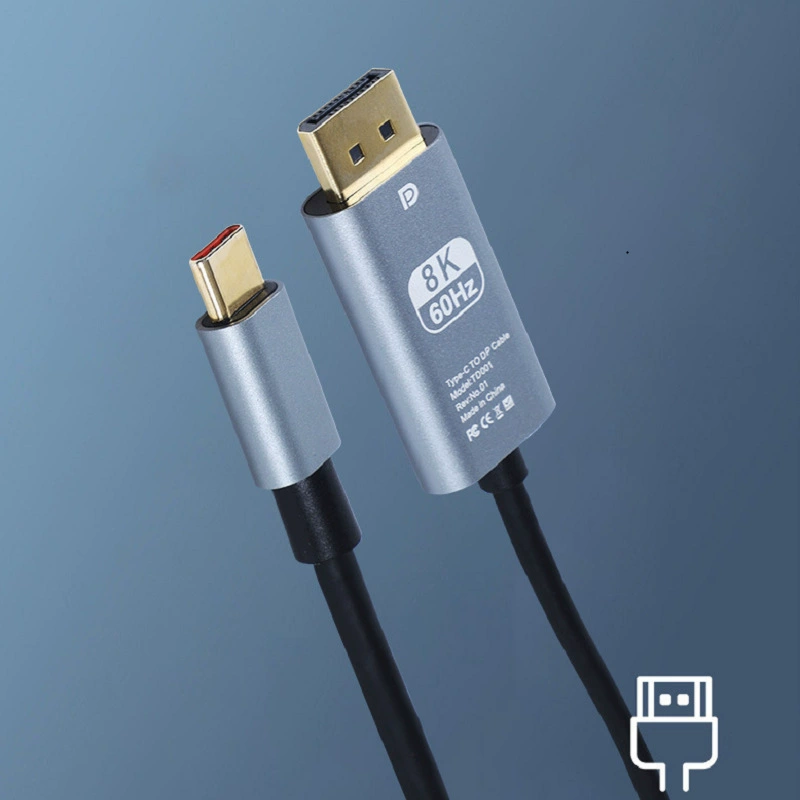 Кросс-граница Type-C к DP адаптер кабель 8K/4K длиной 2 метра кабель для передачи видео высокого разрешения для компьютера и мобильных телефонов