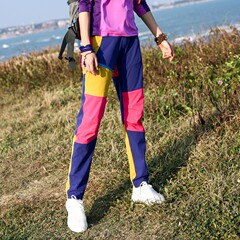 アウトドアの色合わせの速乾ズボンの女性のズボンの弾力性の薄い金の修身はやせています。