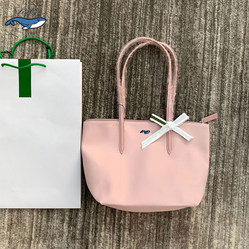 Small size horizontal French fashion crocodile PVC shopping bag shoulder portable tote bag dumpling bag waterproof backpack large