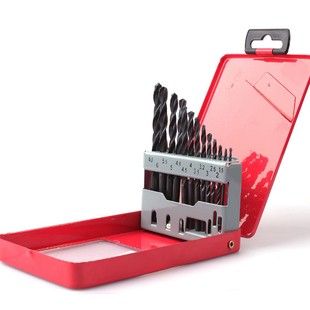 Factory wholesale high-speed steel straight shank twist drill woodworking Iron Wood Hole opener 13 drill iron box set