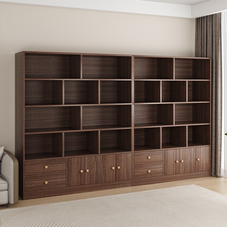 Estante de libros doméstico con estante de puerta armario de almacenamiento sala de estar armario de visualización multicapa armario de almacenamiento de librería de combinación libre