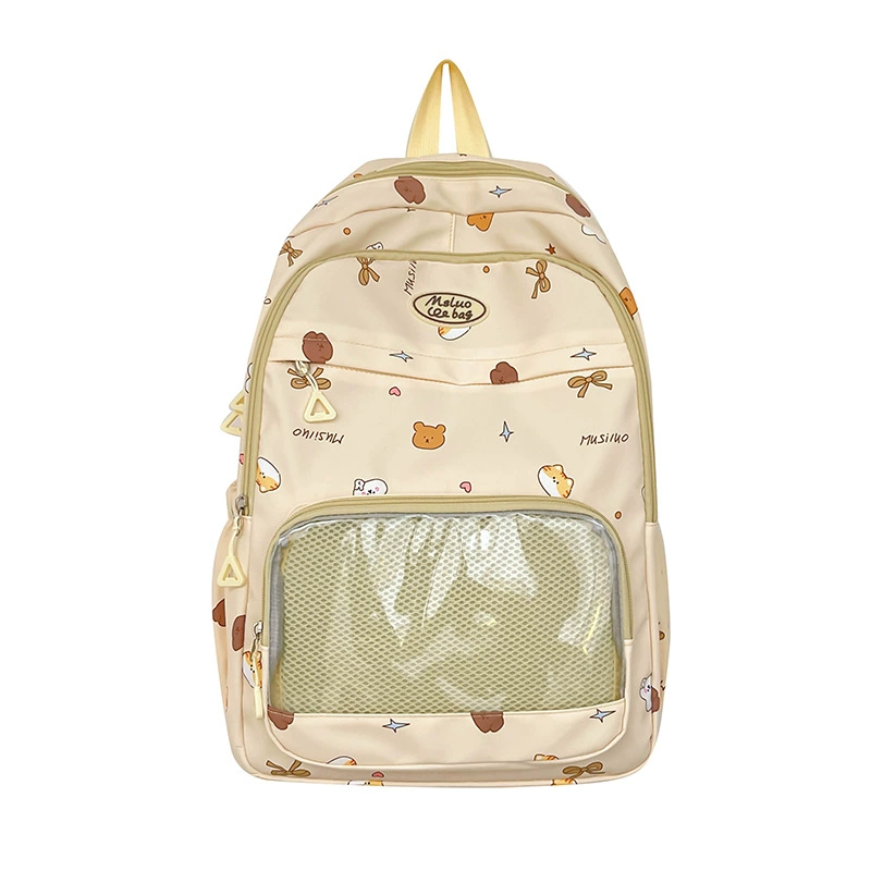 Cute cartoon backpack, capacious card holder, school bag, for secondary school