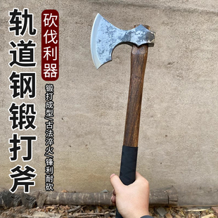 J8 Wooden Handle Track Viking Logging All-Steel Steel Ax Solid Ax Forging Tool Outdoor Camping Style Outdoor Tomahawk G3