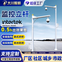 交通监控立杆道路信号八角杆3.5米4米5米6米6.5米户外小区立柱杆