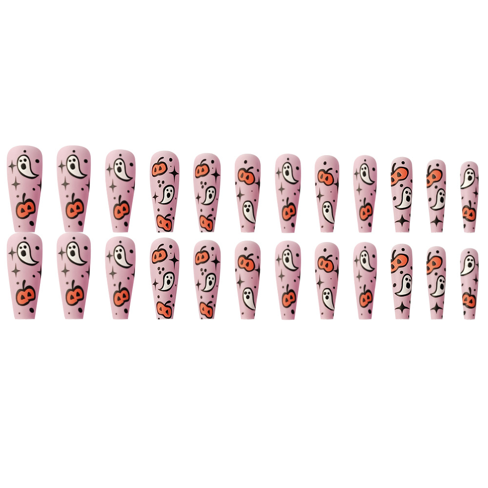 Calabaza fantasma de Halloween desgaste de uñas avanzada de uñas pieza de uñas falso parche de uñas desgaste de uñas producto terminado al por mayor image 6