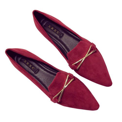 Stylish Women's New Bean Shoes, Pointed Toe, Open Mouth, Flat, Soft Sole, Lazy Shoes, Spring One-Piece Slip-On