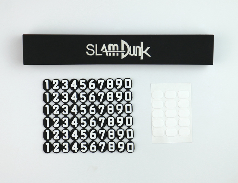 SK temporary parking phone number plate 3D ornament, luminous, simple design, car parking sign, high-end accessory