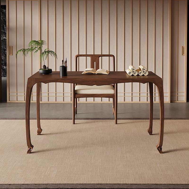 Song-Style Aesthetic Black Walnut Solid Wood Desk for Home Office, Writing Desk, Tea Table, Dual-Use, 2026 New Model