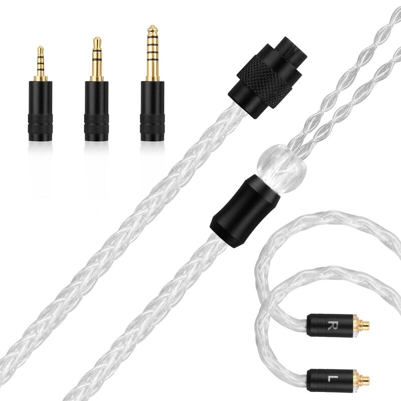 MMCX interface Y three-in-one silver-plated earphone cable audio cable SE215 SE535 SE425 SE846 MMCX interface Y three-in-one silver-plated earphone cable audio cable SE215 SE535 SE425 SE846