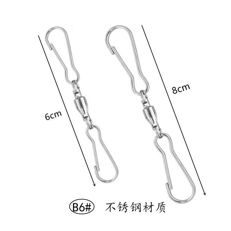 Cross-border Christmas hook hanging decoration stainless steel hook 360-degree rotating movable bearing hook