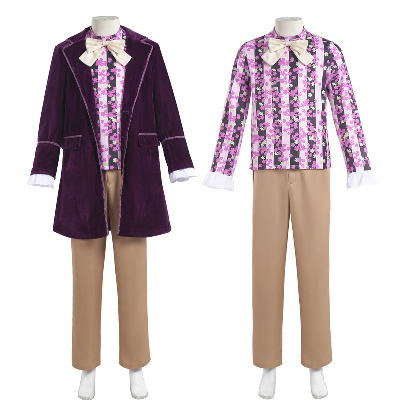 Source Factory Willy Wonka and Chocolate Factory Tuxedo Halloween Cosplay Costume Suit Jacket