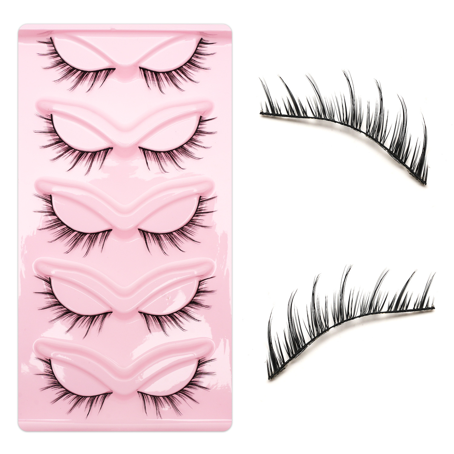 Europa y América ojo de gato zorro línea de ciegas falsas ciegas densas naturales una pieza de ojo negro ciegas al por mayor transfronterizas