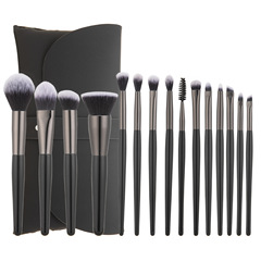 Set of 15 Cosmetics Brushes, Animal Hair Eyeshadow Brushes, Beauty Makeup Tools, Blush Brushes, Foundation Brushes, Wholesale