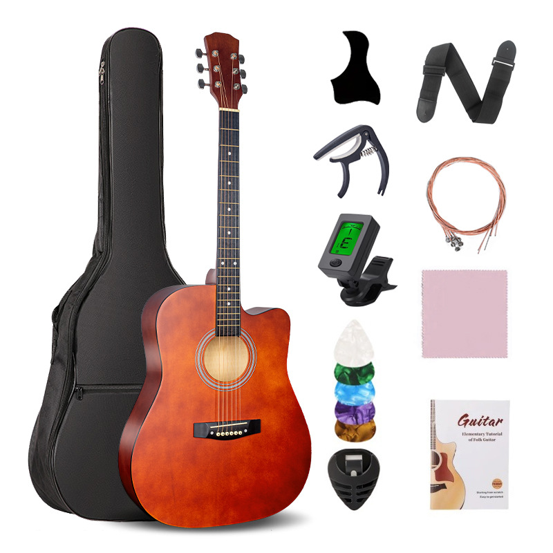 Una guitarra de balada de 41 pulgadas Amazon principiantes estudiantes principiantes ausentes de ángulo matte brillante guitarra de madera de tiles image 10