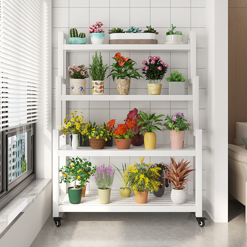 鐵藝花架戶外置物架全鐵陽台家用客廳多層落地式室內多肉花盆架子