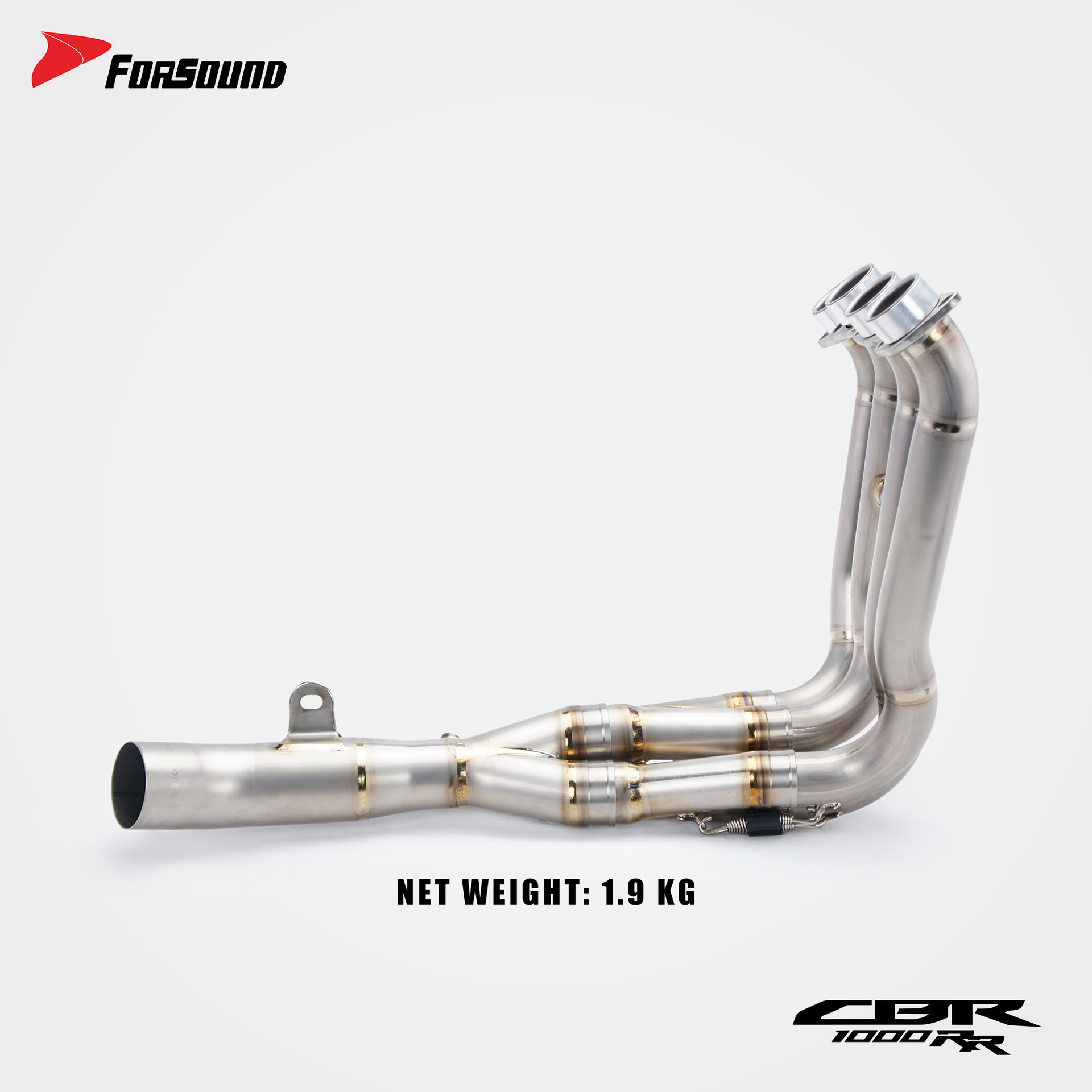 Suitable for HONDA Fireblade Honda CBR1000RR modified front and middle section titanium alloy racing motorcycle exhaust pipe