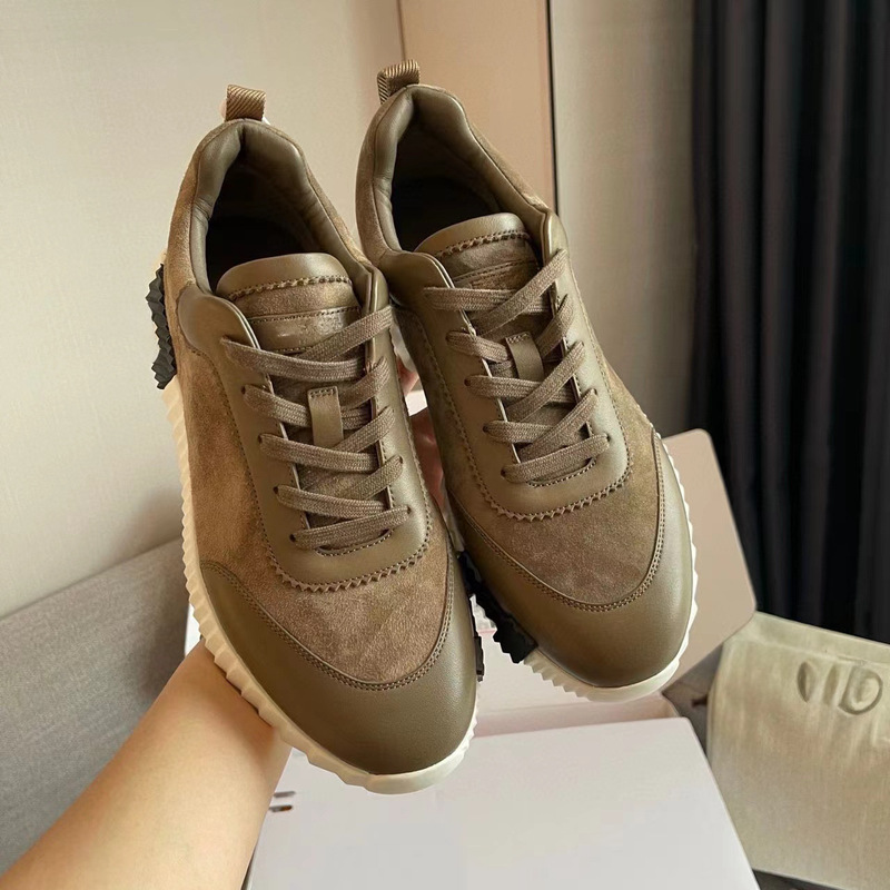 2025 New H-Shaped Comfortable Breathable Mesh Running Shoes for Couples Color Matching Casual Sports Shoes Thick-Soled Export Men's Shoes