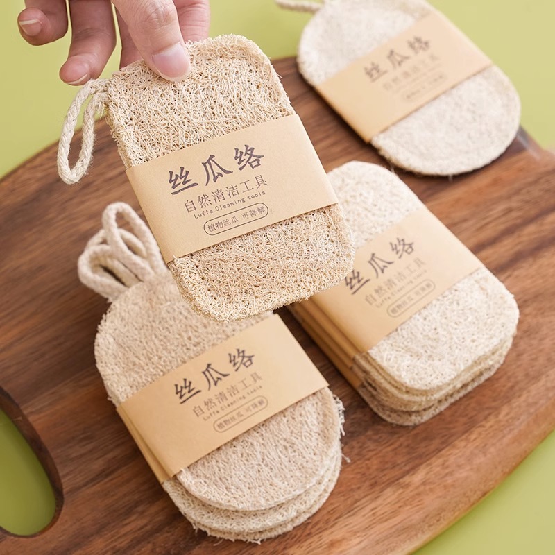 【二重厚さの糸瓜絡】皿洗い鍋の糸瓜家庭用キッチンは油をつけずに神器を洗って鍋を傷つけない|undefined