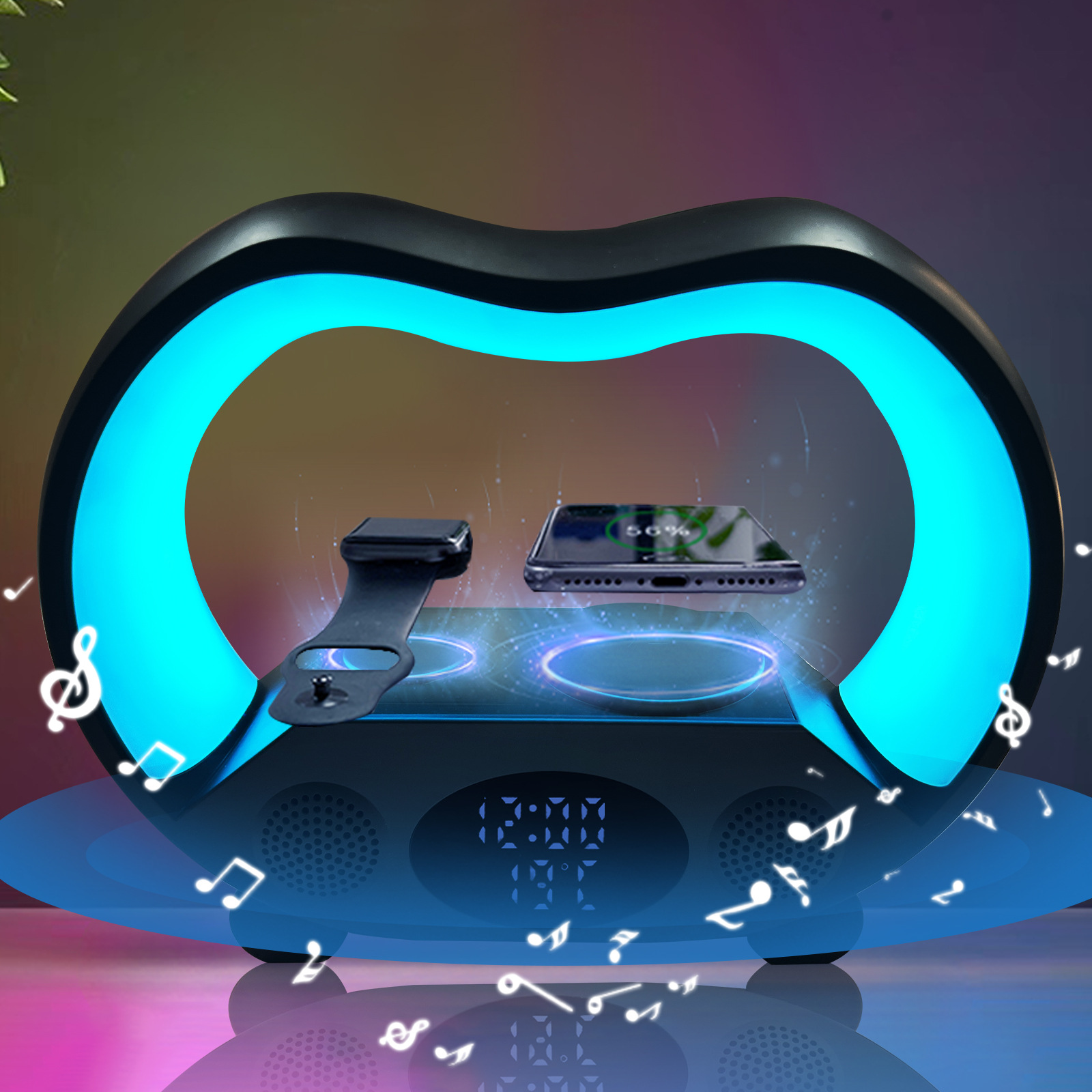 2024 Neu 6 in 1 Smart Fernbedienung Bluetooth Ambiente Intelligente LED Tisch La - Bild 7 von 9