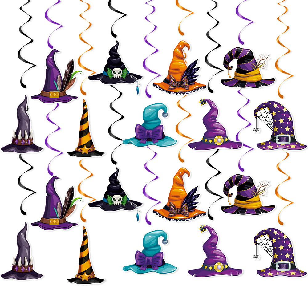 Nuevos productos de Halloween espiral colgante decoración de vacaciones espiral colgante de Halloween fiesta atmósfera decoración colgante