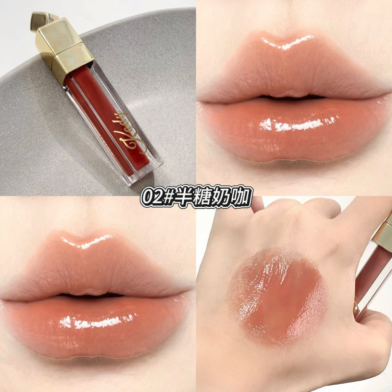 KodyboLL agua de agua, miel de labios transparente, humectante, fino, transparente, lleno, transparente, esmalte labial, maquillaje de belleza