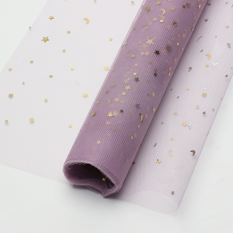 Lentejuelas doradas estrella Luna hilo flor bolsa flor hilo flor tienda floral material durable no fácil de romper decoración de la estrella al por mayor